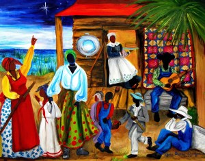 Gullah Christmas art by Diane Britton Dunham